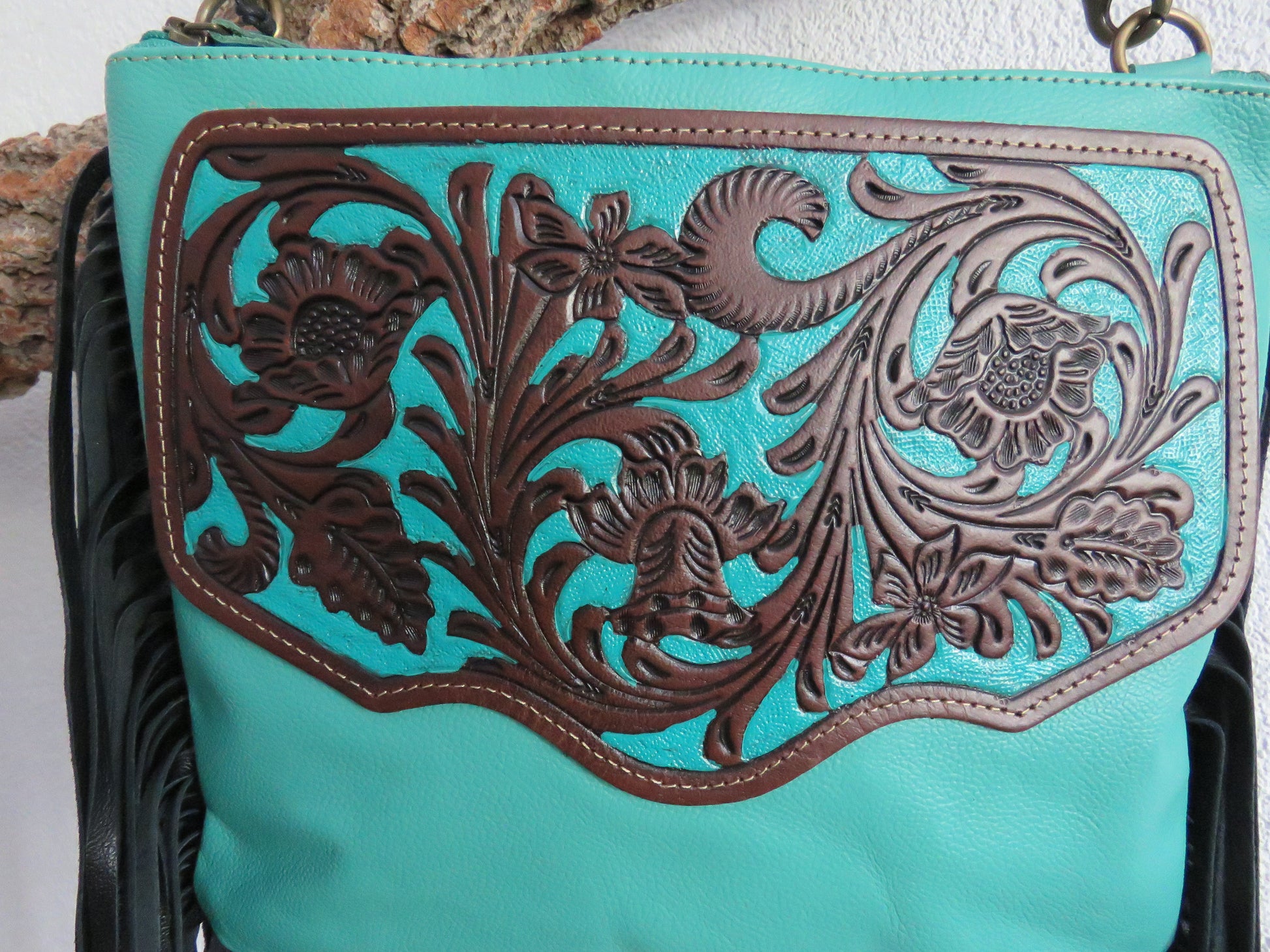 hand/schoudertas van Myra Bag (leer)