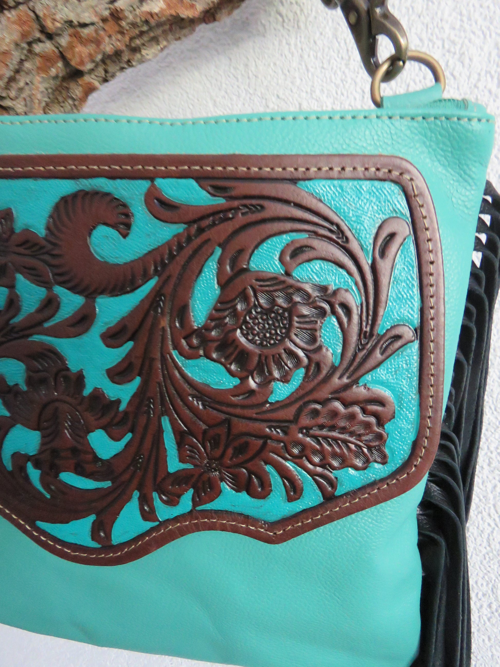 hand/schoudertas van Myra Bag (leer)