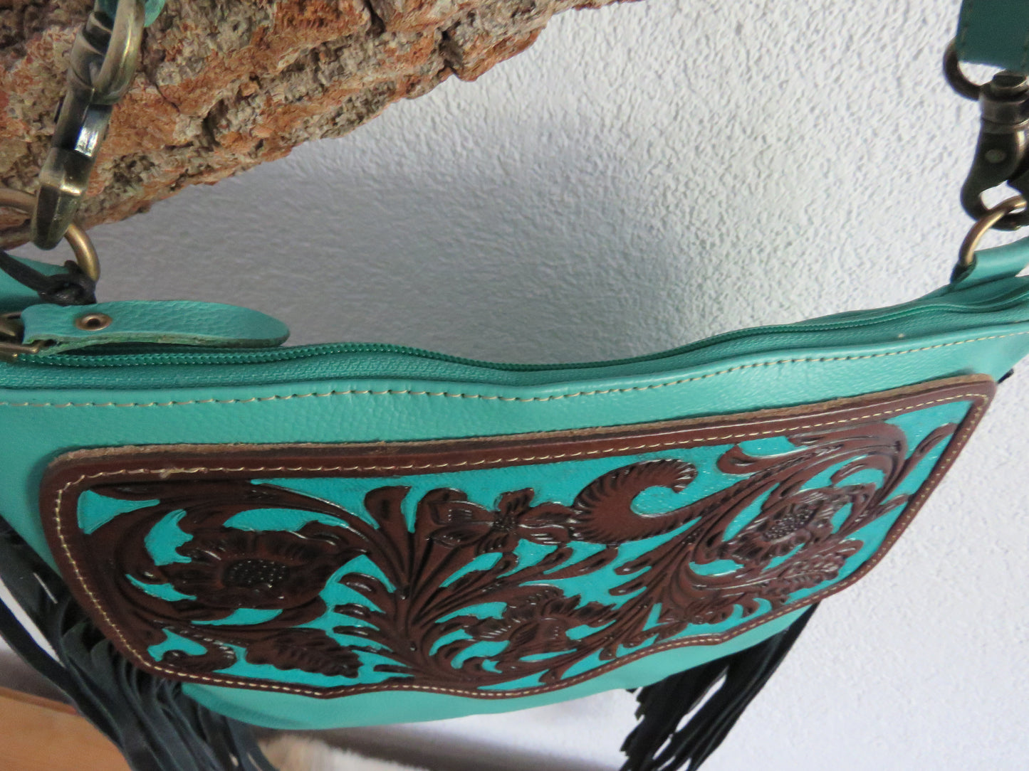 hand/schoudertas van Myra Bag (leer)