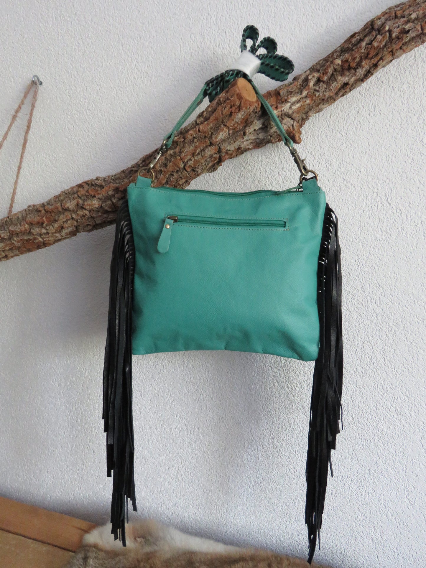 hand/schoudertas van Myra Bag (leer)