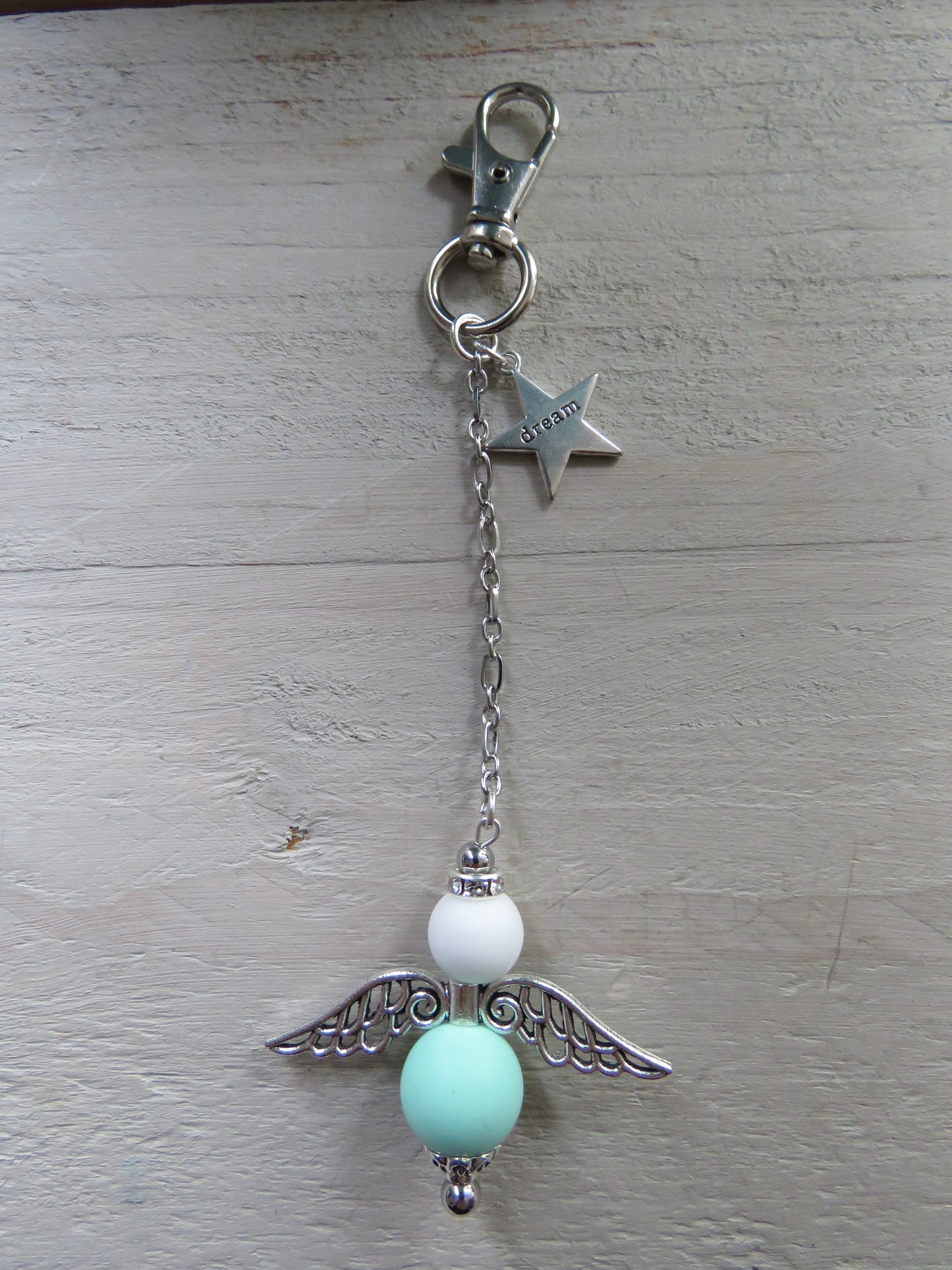 Sleutelhanger/tashanger (geluksengeltje/wensengeltje)
