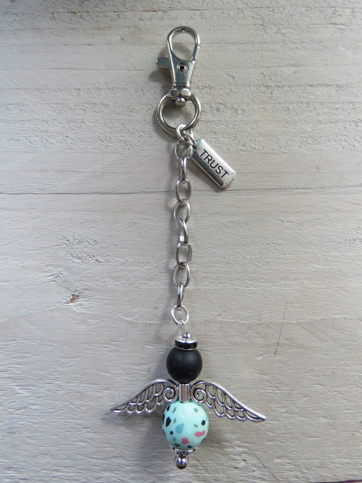 Sleutelhanger/tashanger (geluksengeltje/wensengeltje)