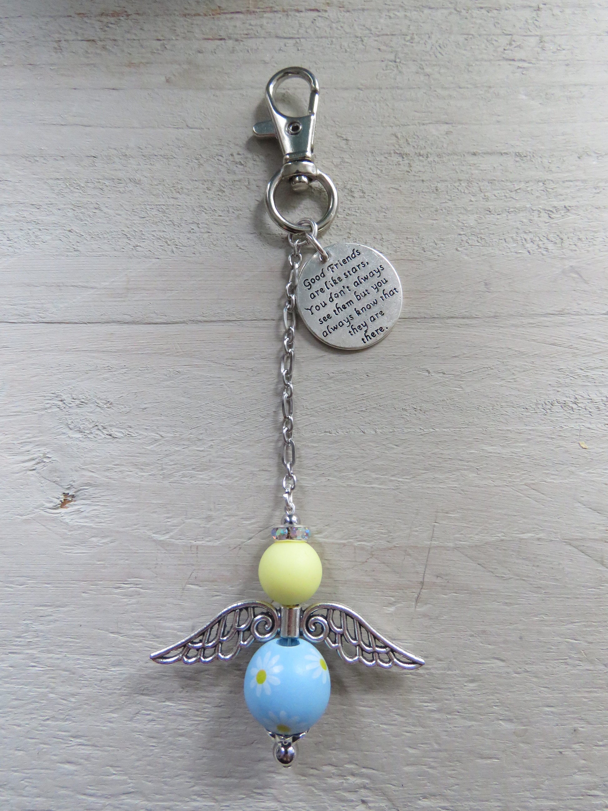 Sleutelhanger/tashanger (geluksengeltje/wensengeltje)