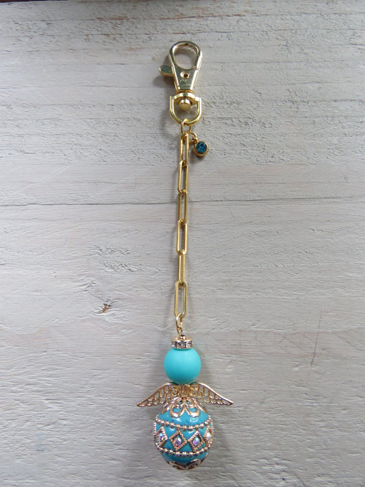 Sleutelhanger/tashanger (geluksengeltje/wensengeltje)