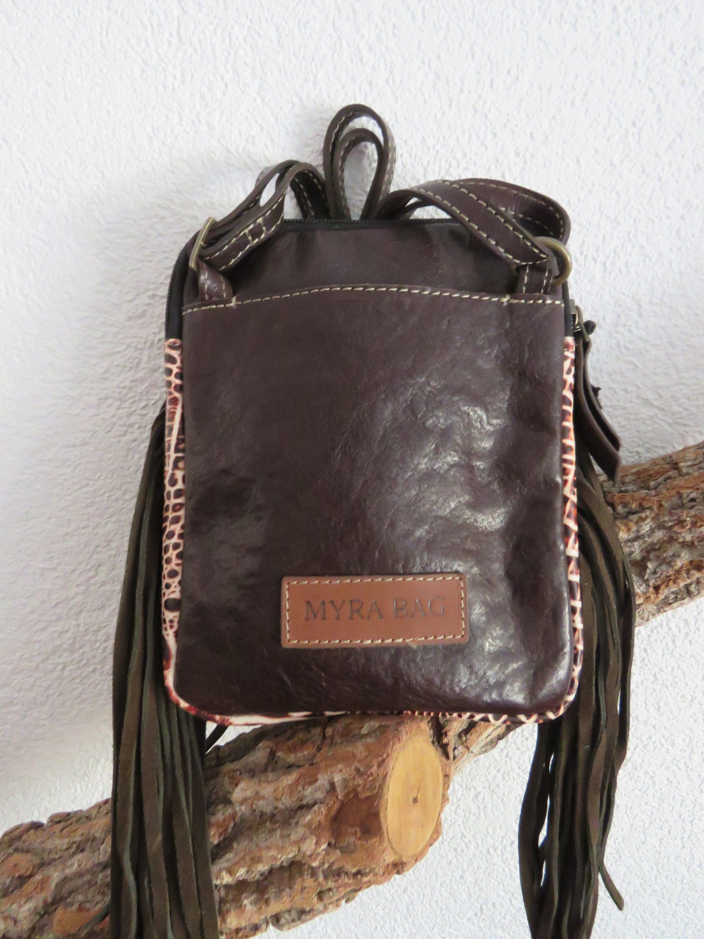 hand/schoudertas van Myra Bag (leer)