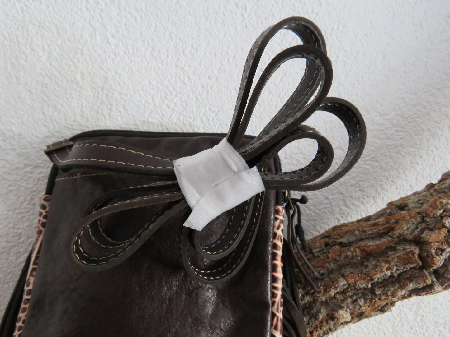 hand/schoudertas van Myra Bag (leer)