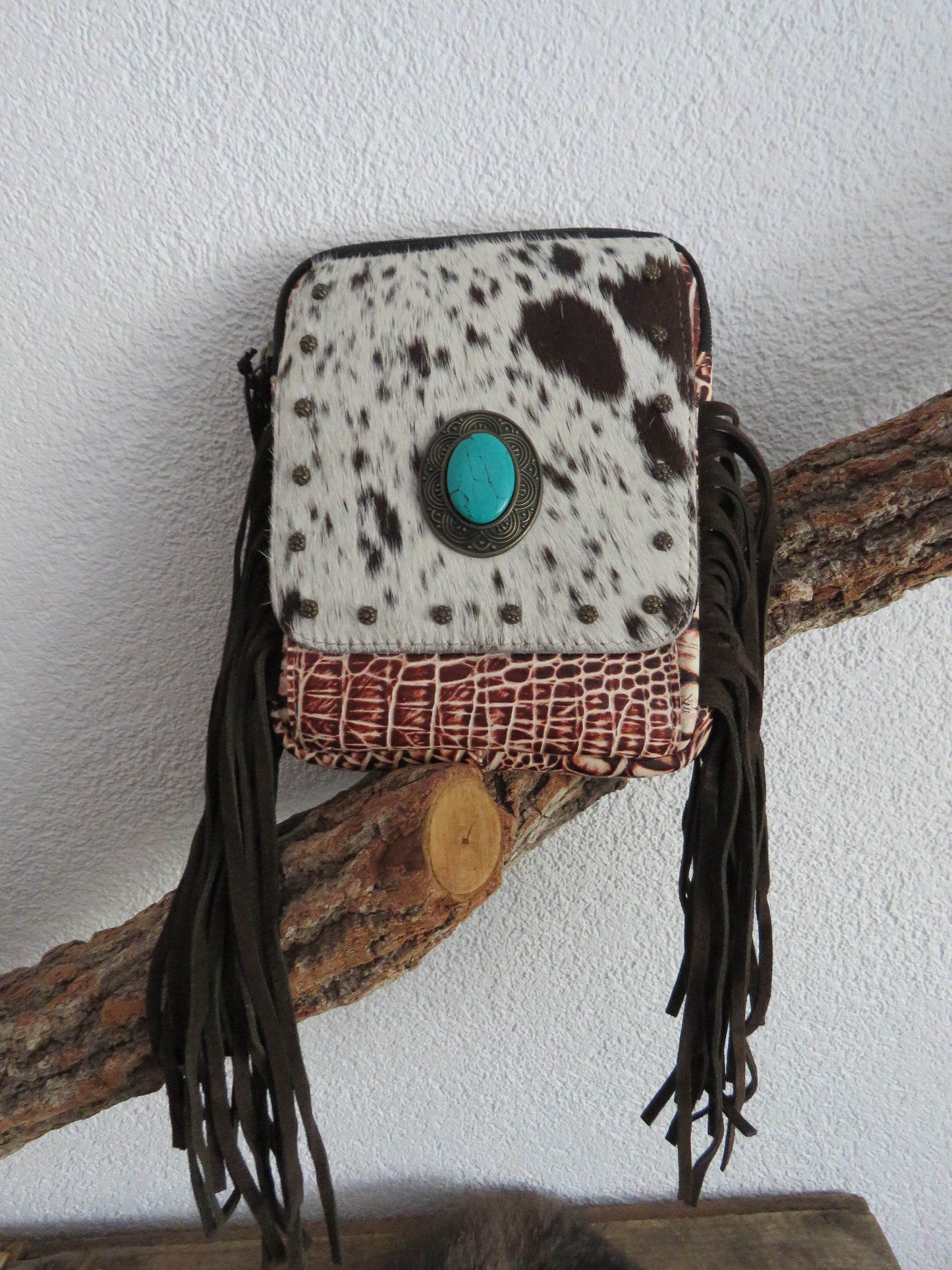hand/schoudertas van Myra Bag (leer)