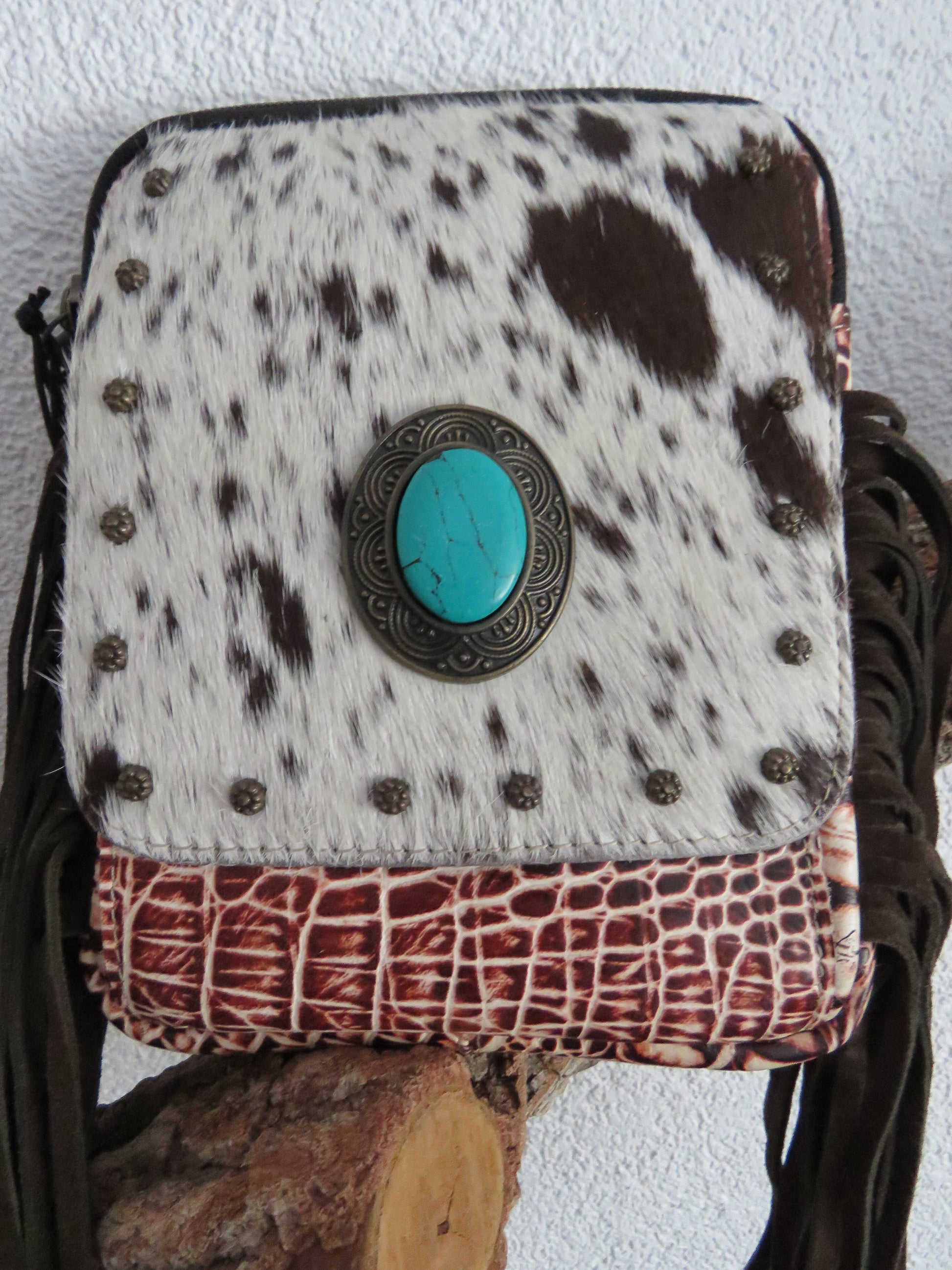 hand/schoudertas van Myra Bag (leer)