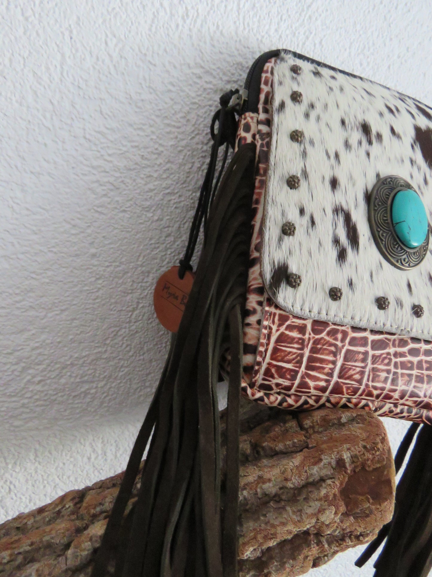 hand/schoudertas van Myra Bag (leer)