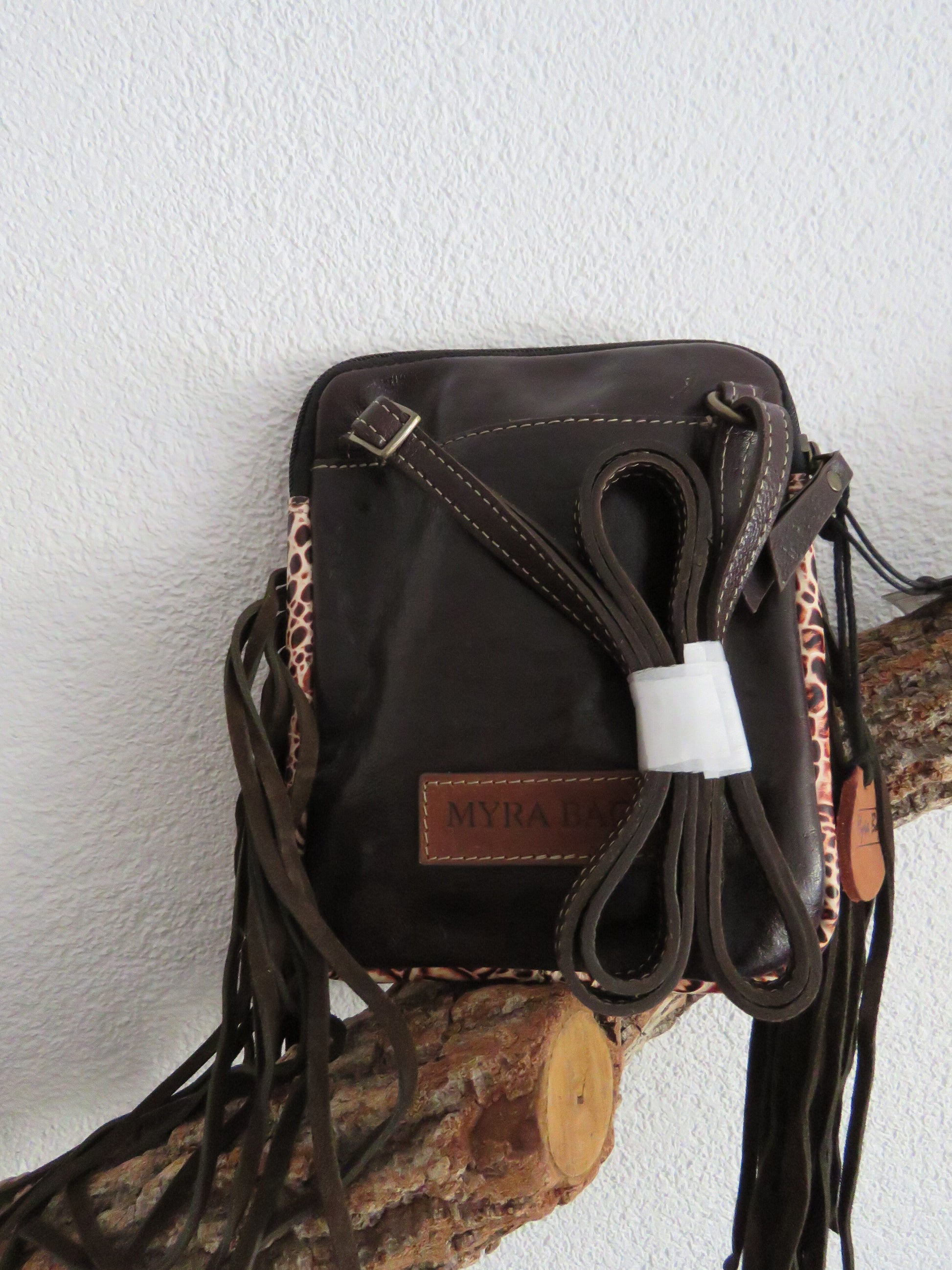hand/schoudertas van Myra Bag (leer)