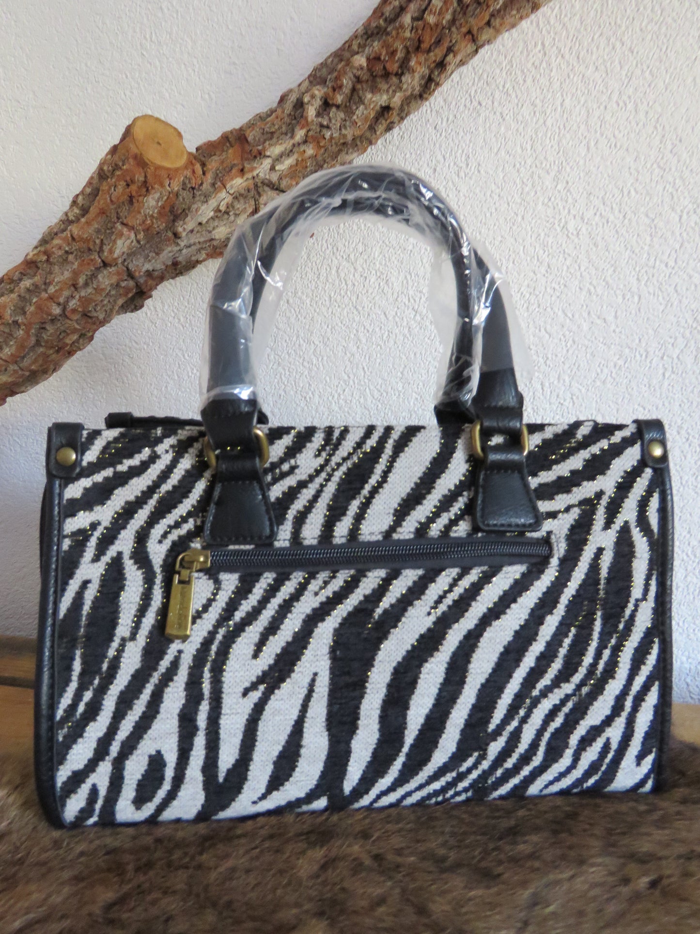 hand/schoudertas (zebra)