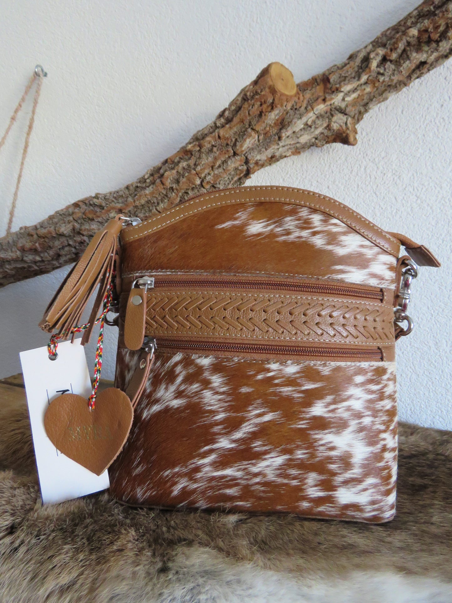 schoudertas van Myra Bag (leer)