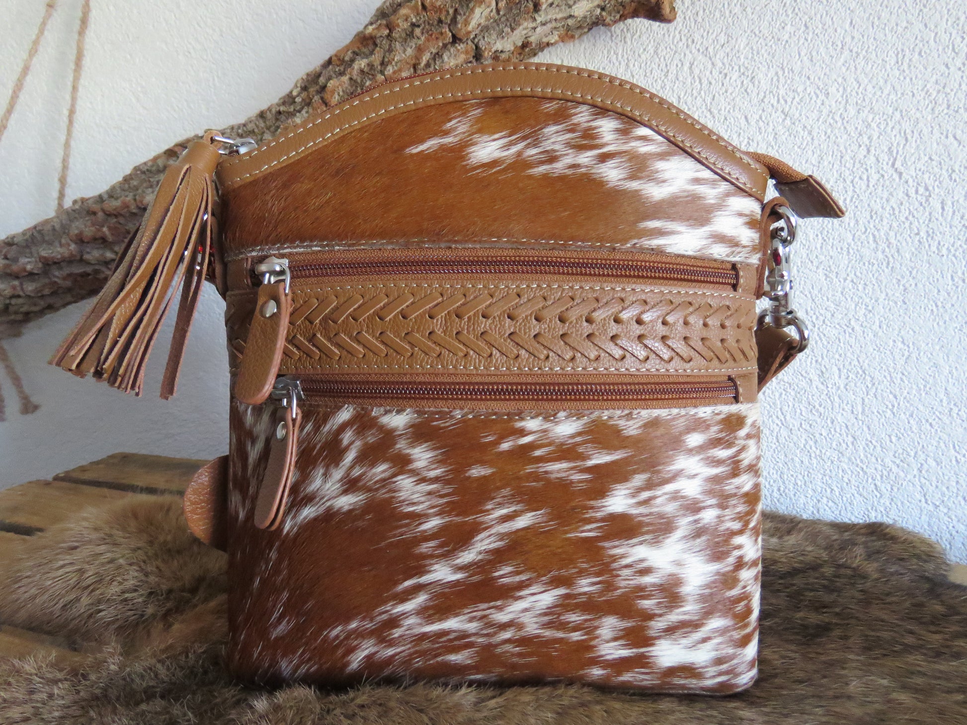 schoudertas van Myra Bag (leer)