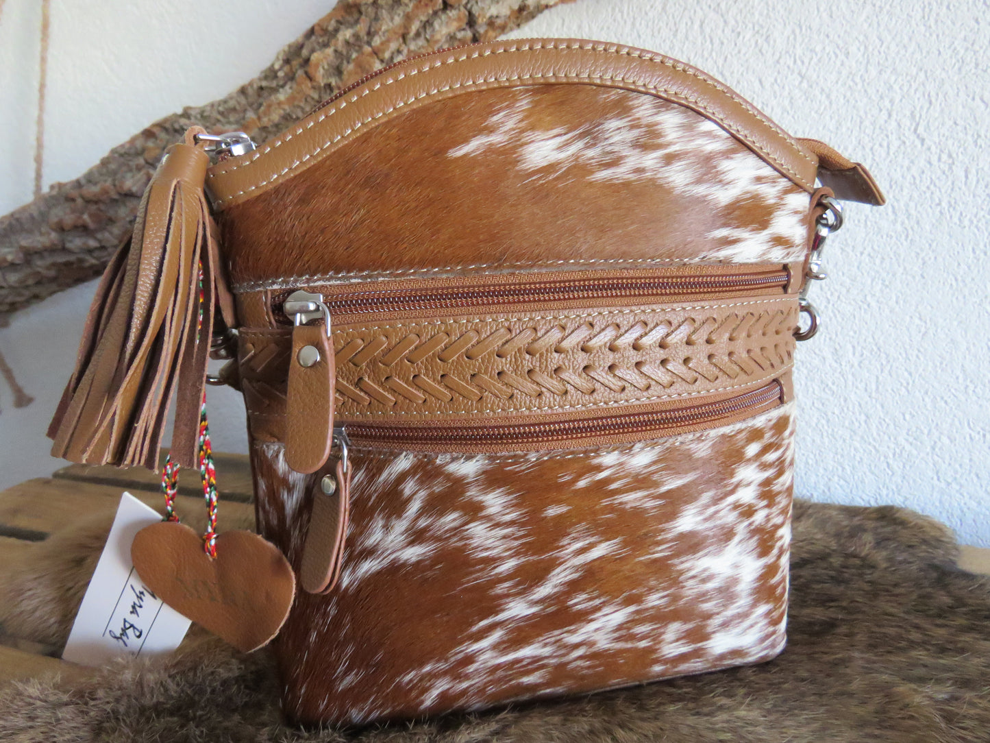schoudertas van Myra Bag (leer)