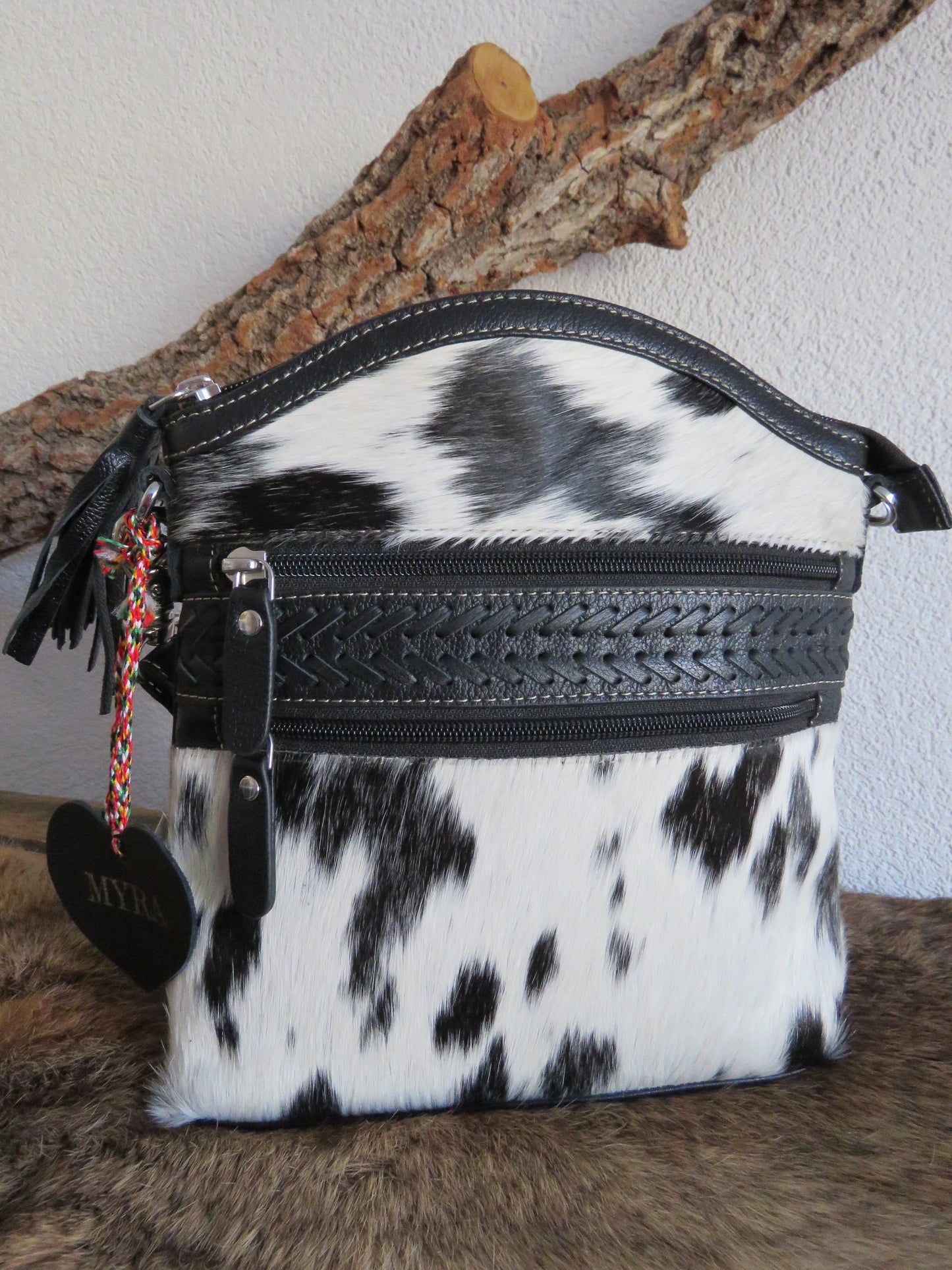 schoudertas van Myra Bag (leer)