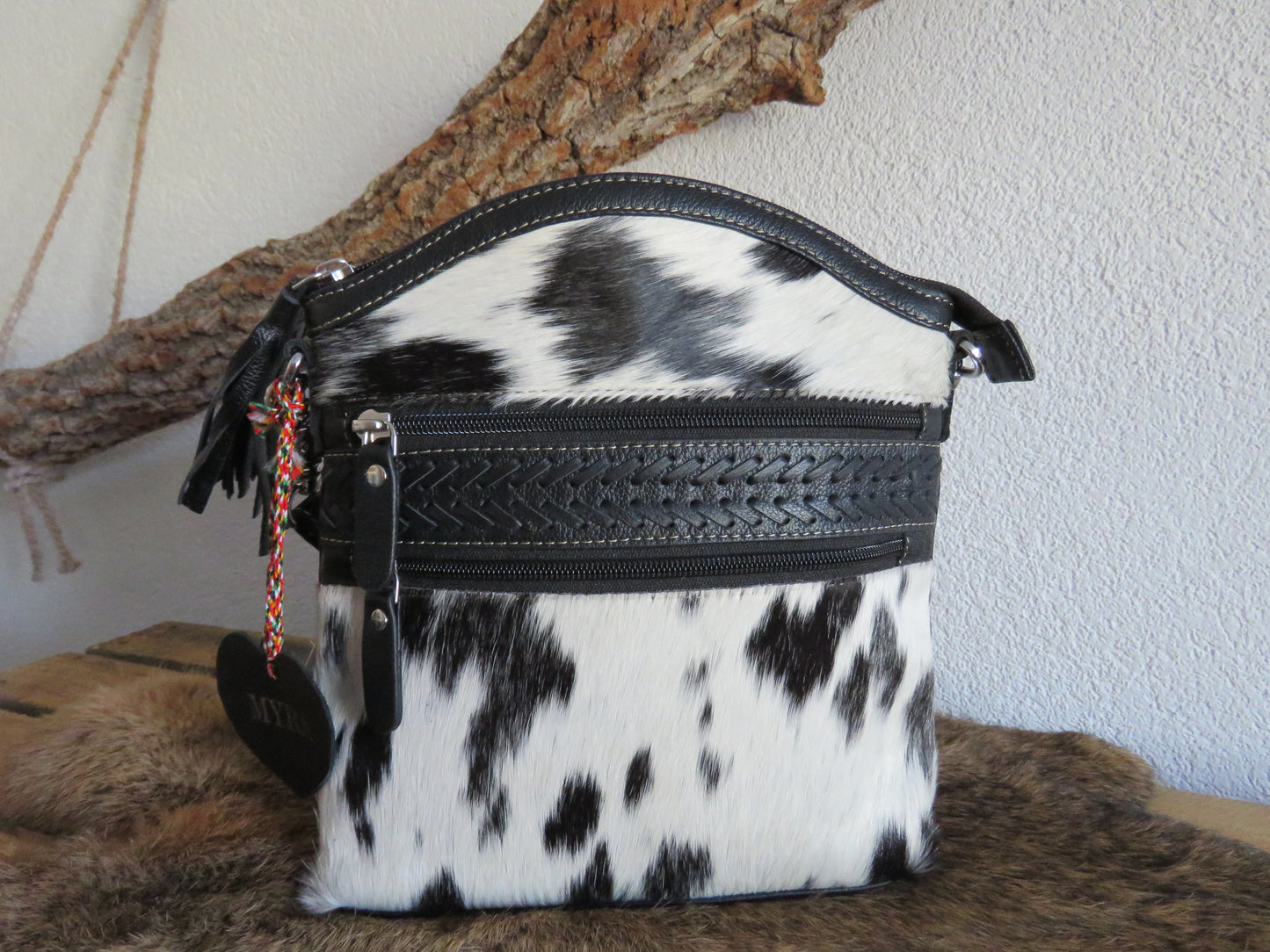 schoudertas van Myra Bag (leer)