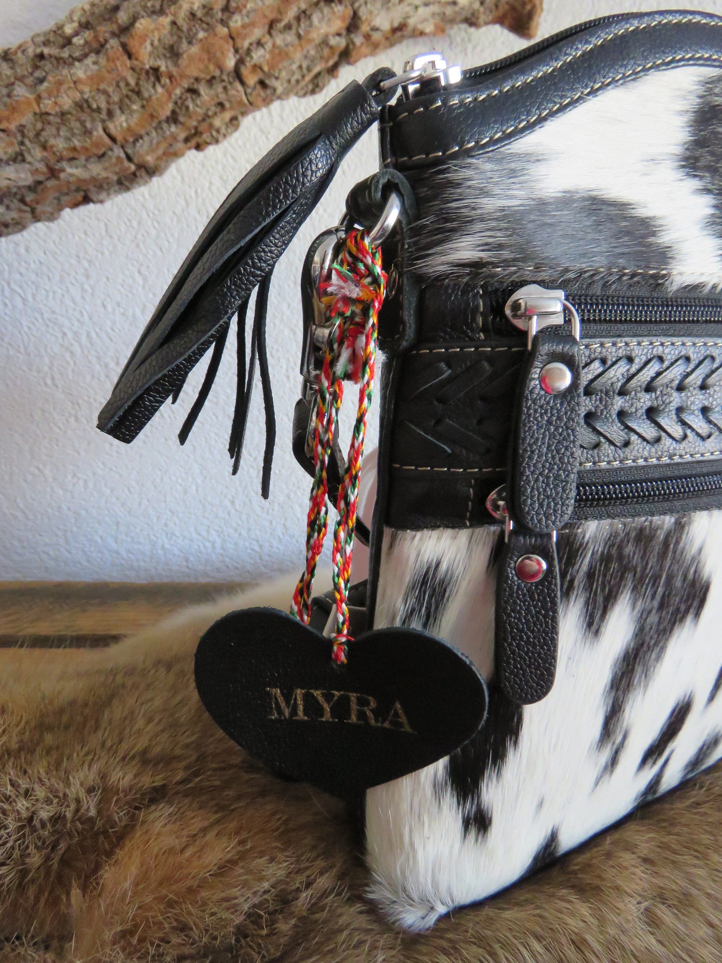 schoudertas van Myra Bag (leer)