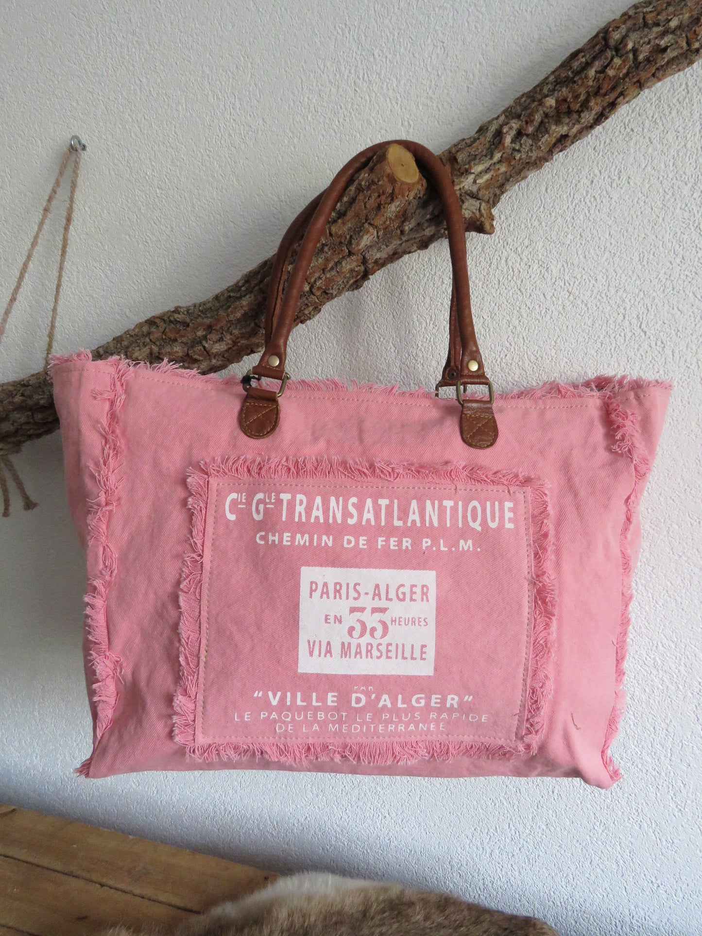 schoudertas-/strandtas-/sport-/weekendtas (canvas en leer)