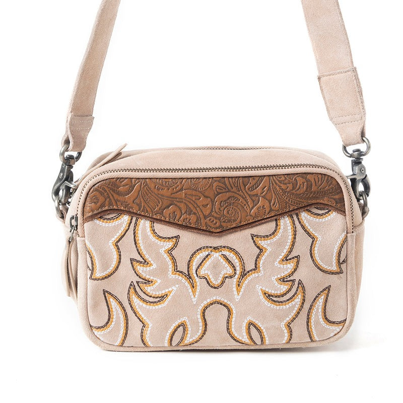 schoudertas van Myra Bag (suède)