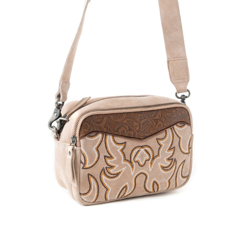 schoudertas van Myra Bag (suède)