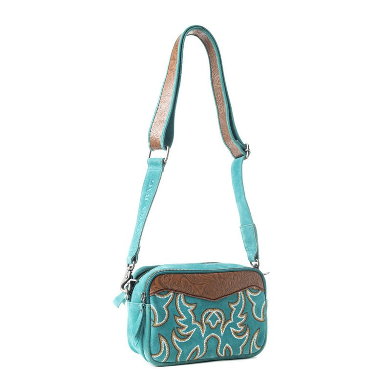 schoudertas van Myra Bag (suède)