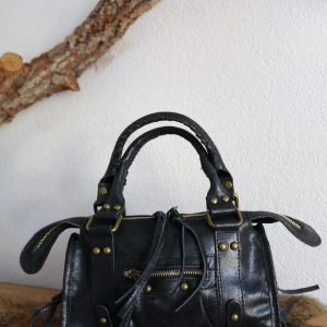 hand-/schouder-/crossbody tas van leer