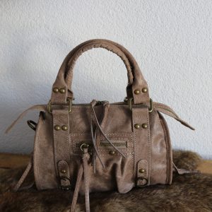 hand-/schouder-/crossbody tas van leer