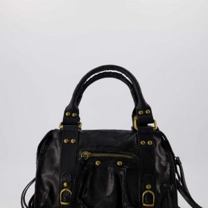 hand-/schouder-/crossbody tas van leer