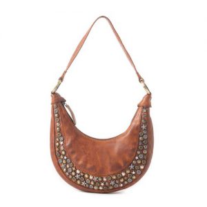 hand/schoudertas (leer)